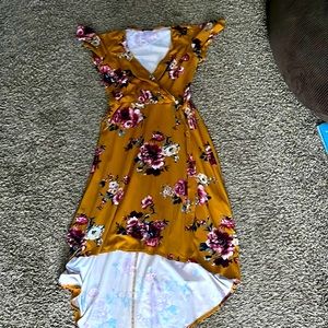 Yellow Floral Maxi Dress